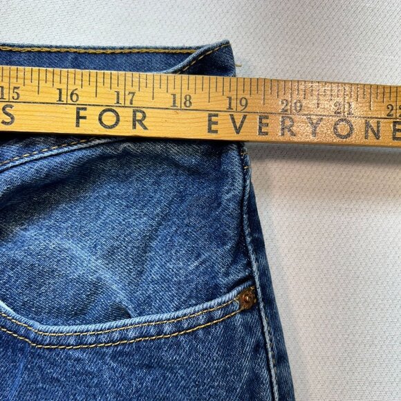 Levi's 505 Men's Regular Fit Straight Jeans Stretch Denim Sz 38x32 Blue Mid Wash - Picture 7 of 10